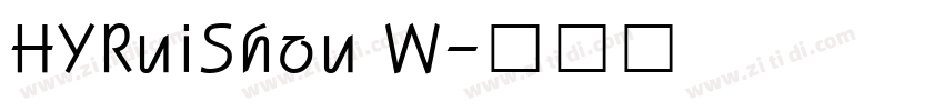 HYRuiShou W字体转换